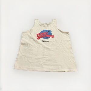 Vintage 90s Mens White Planet Hollywood Seattle Tank Top Size XL